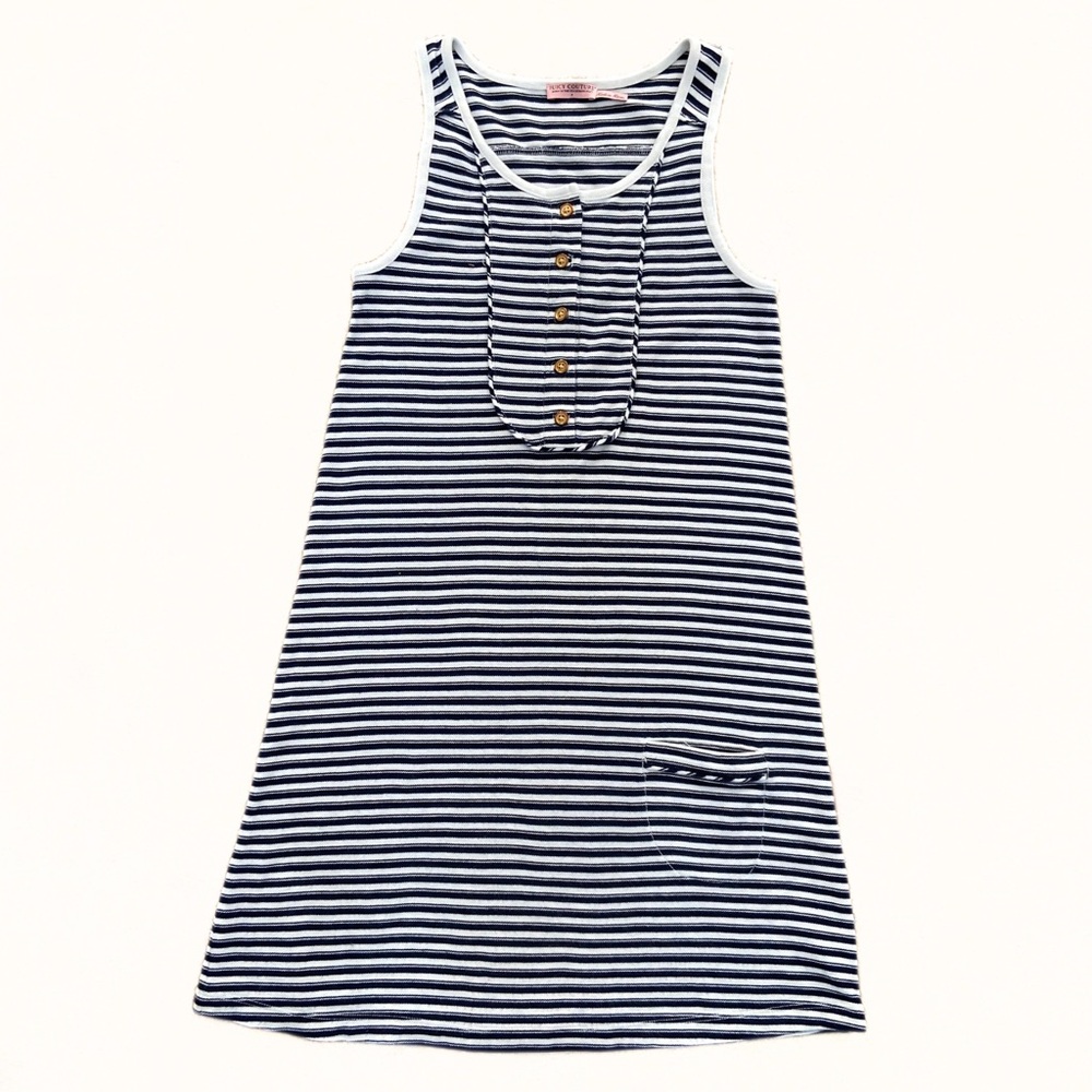 Juicy Couture Blue and White Preppy Nautical Y2K Women’s Dress